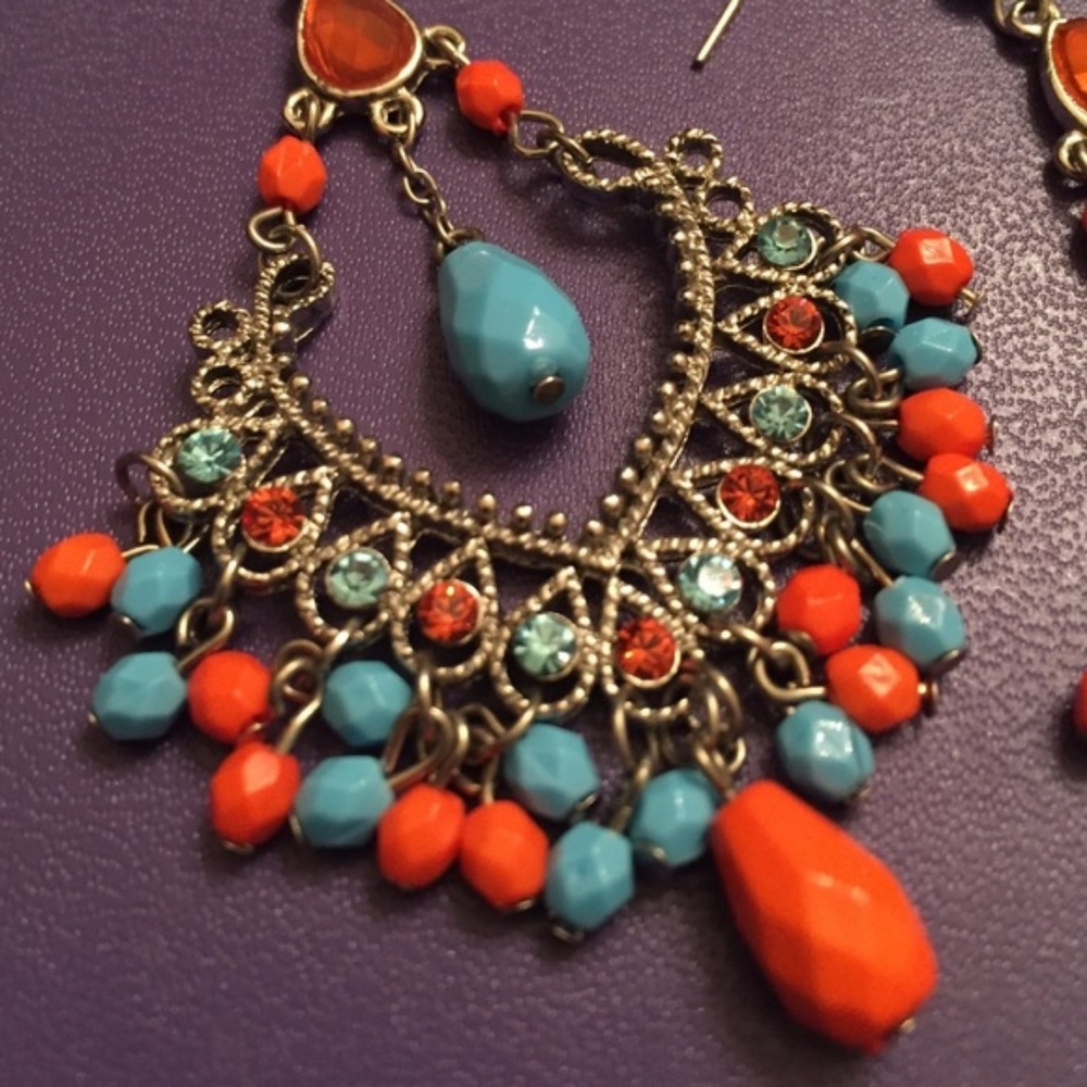*SOLD* Boho chandelier earrings - Picture 3 of 3